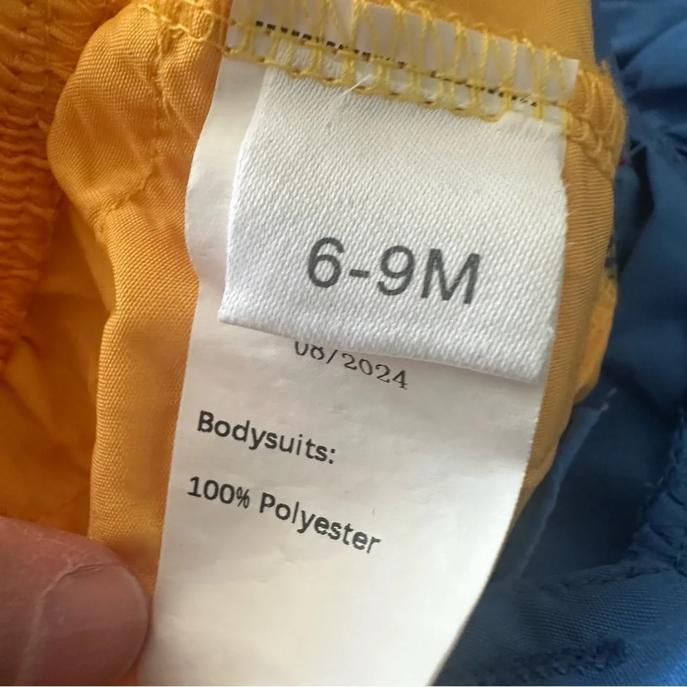 Blue and Yellow Princess Baby Romper